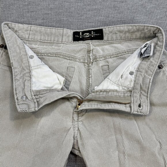 Lei Jeans Womens Size 1 Tan Corduroy Flare Bootcut Leg Mid Rise 100% Cotton Y2K - Picture 5 of 13